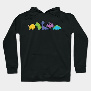 Cute crayon dinosaurs Hoodie